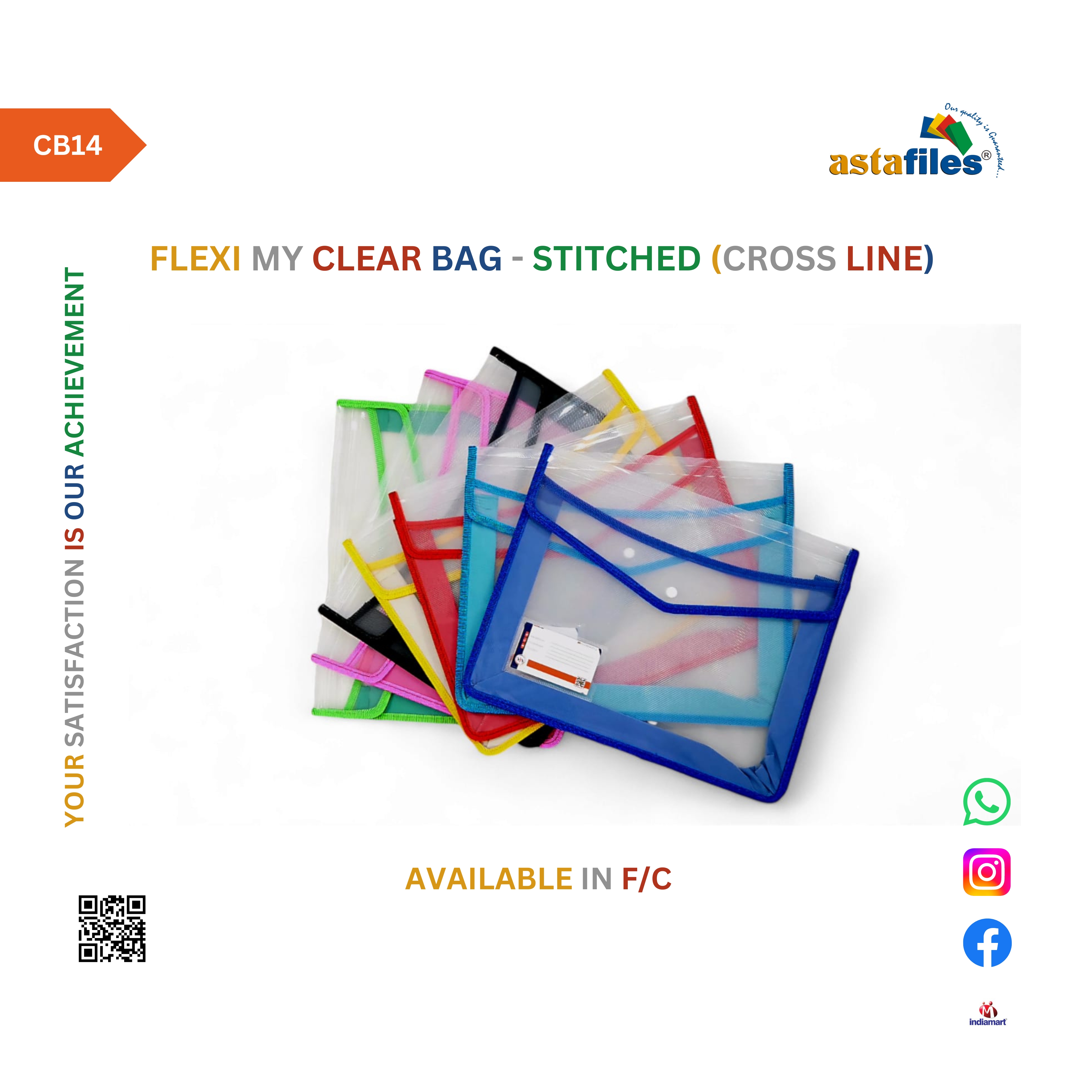 Flexi My Clear Bag - Stitched (CB-14)
