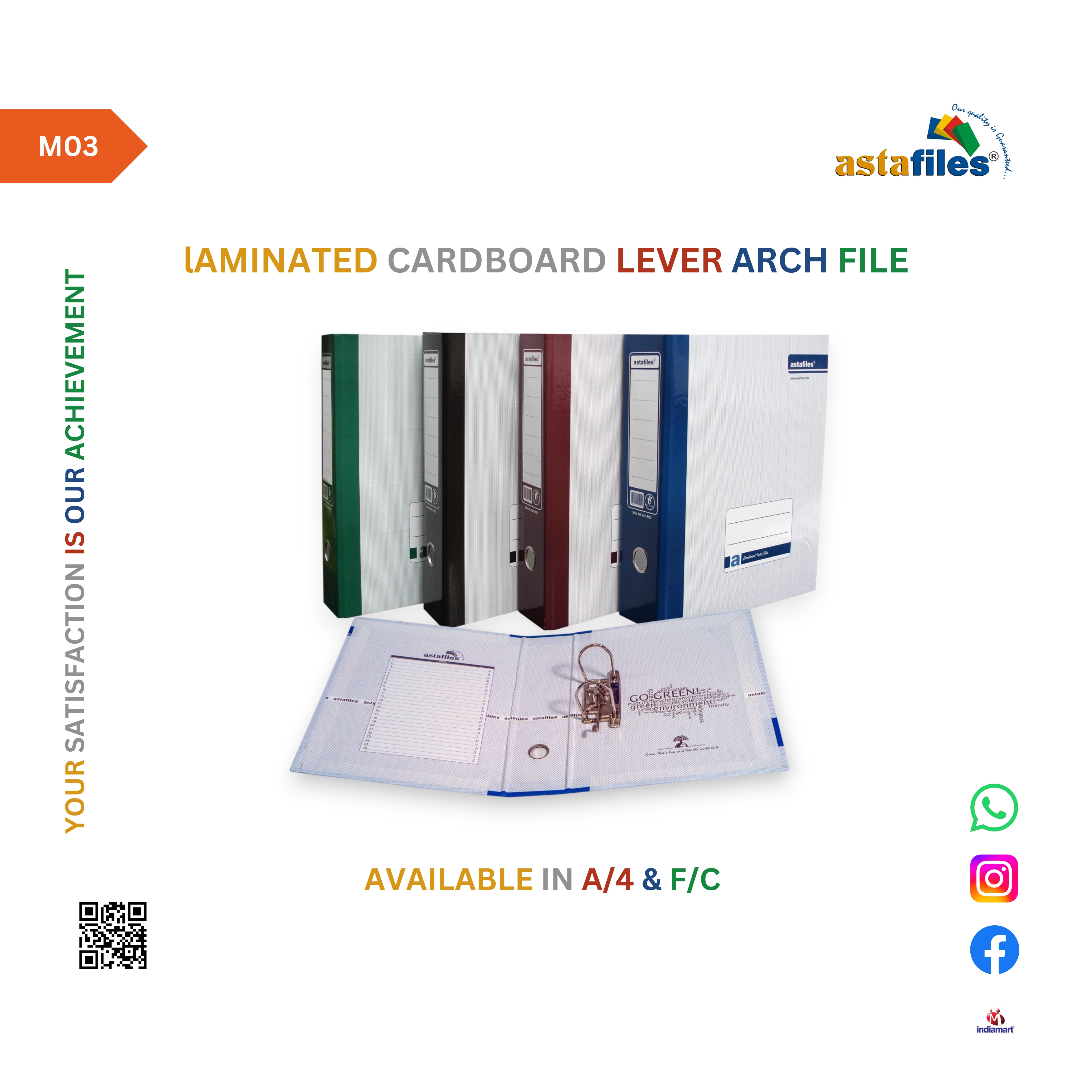 Lam Cardboard Lever Arch File (ALF-M03)