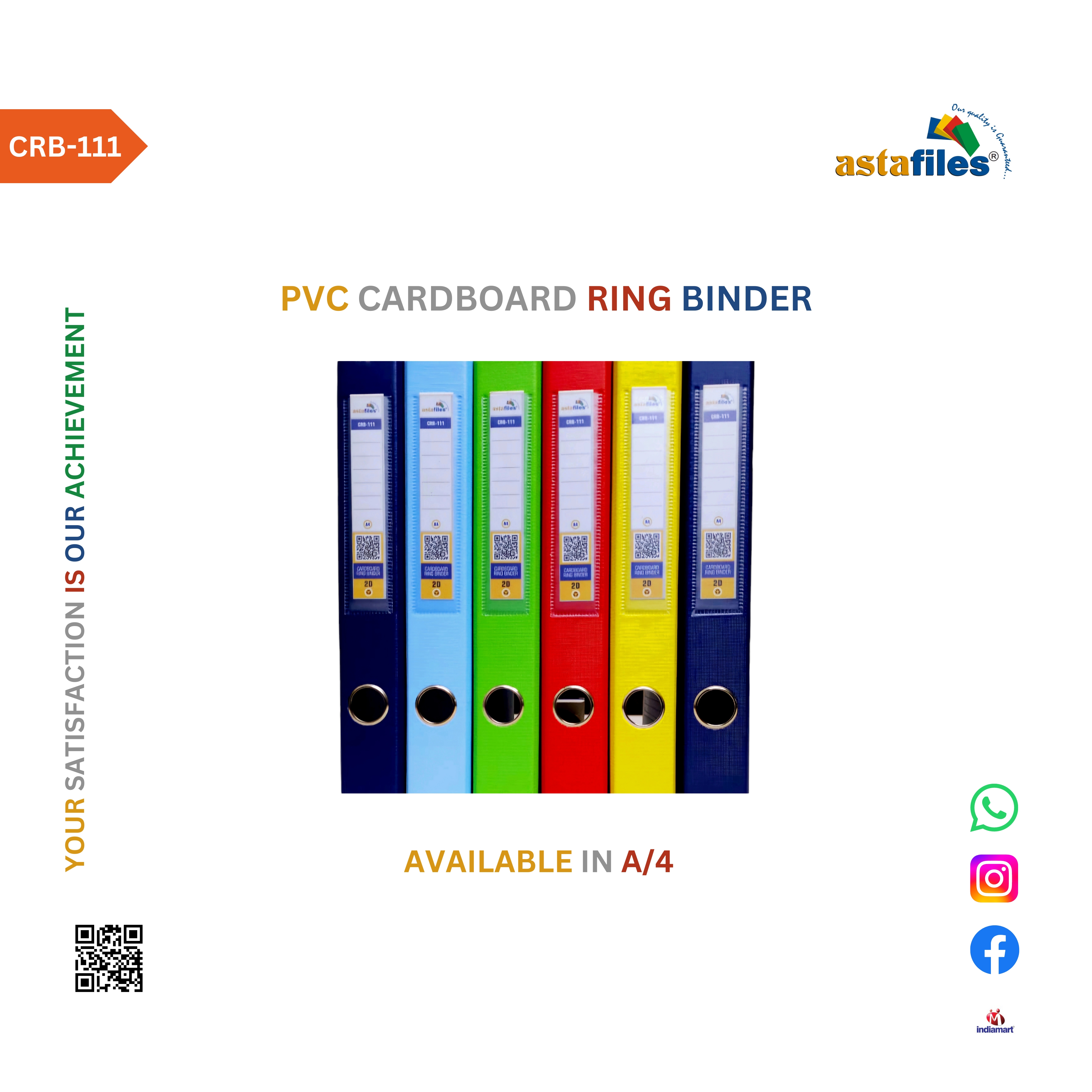 PVC Cardboard Ring Binder File 2-25D(CRB-111)