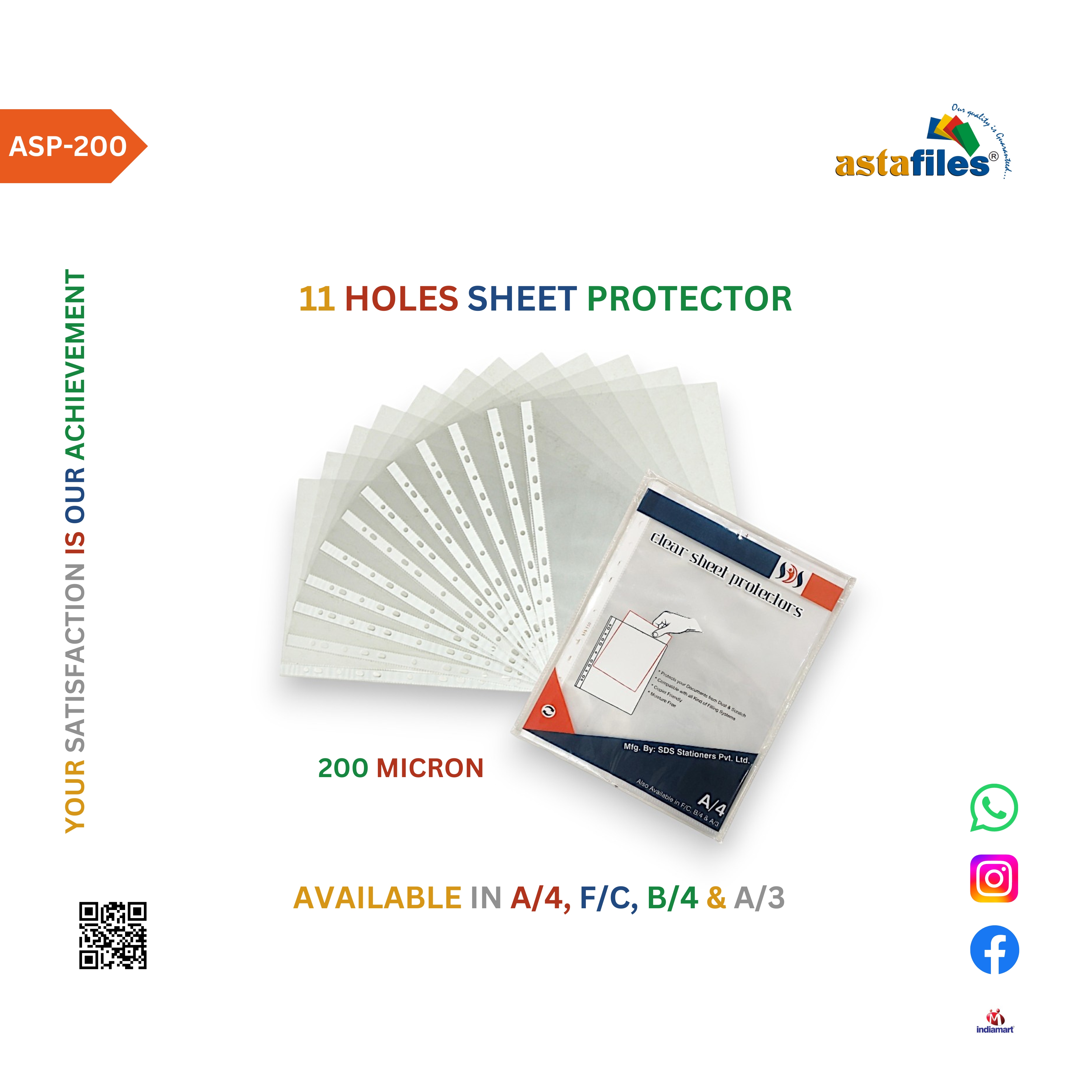 11-Holes Sheet Protector 200 Microns