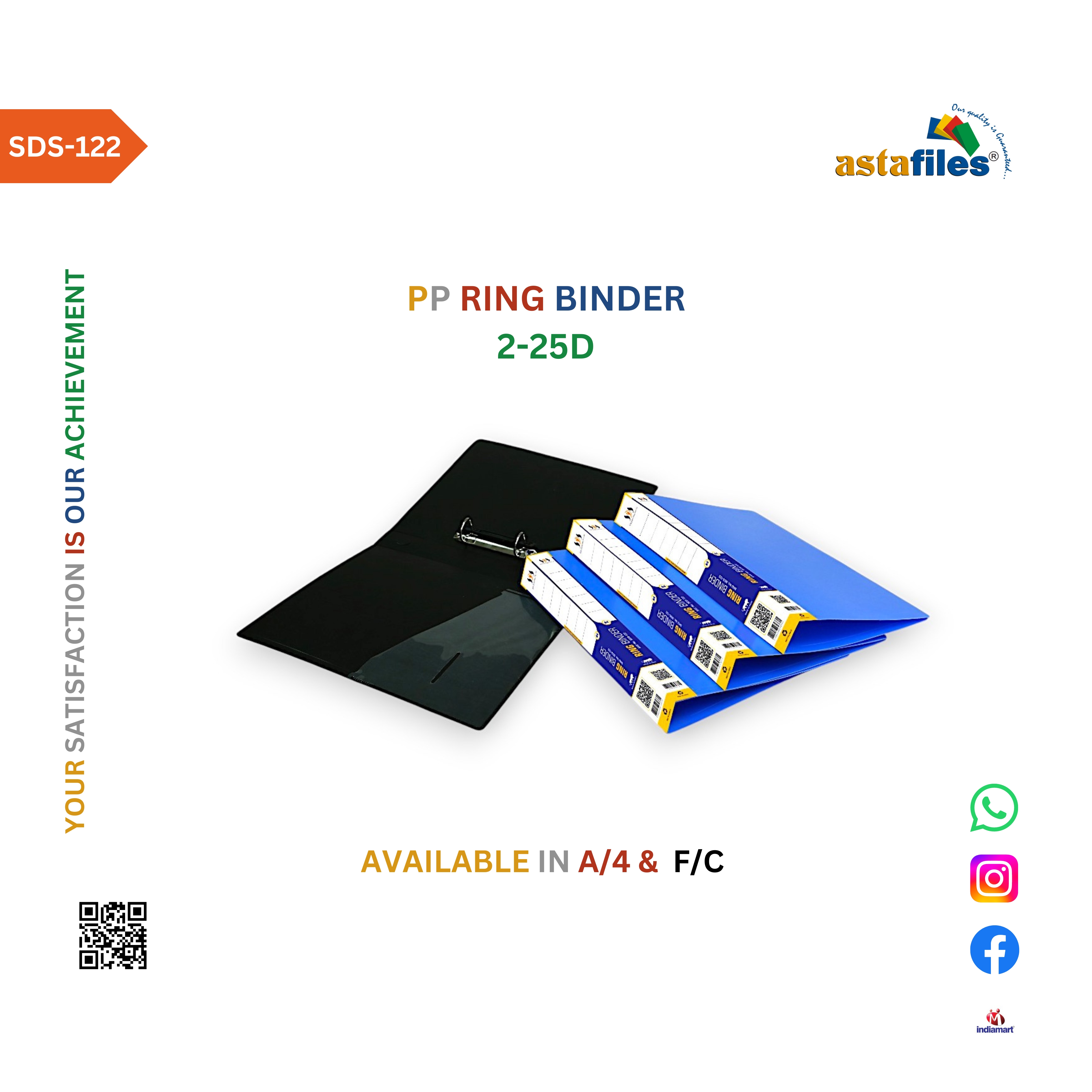 PP Ring Binder 2-25-D (SDS-122)
