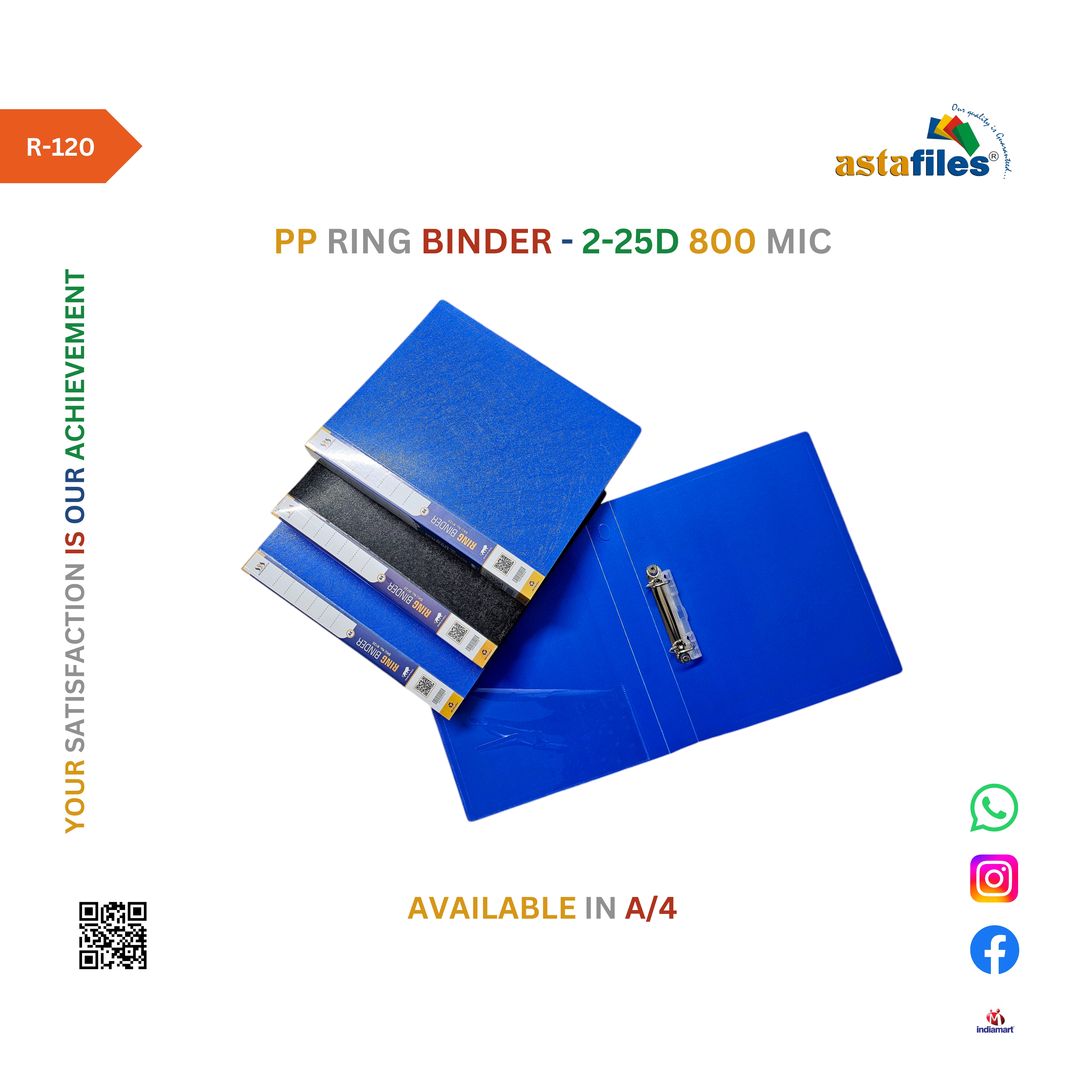 PP RING BINDER 2-25D 800 MIC (SDS-R120)