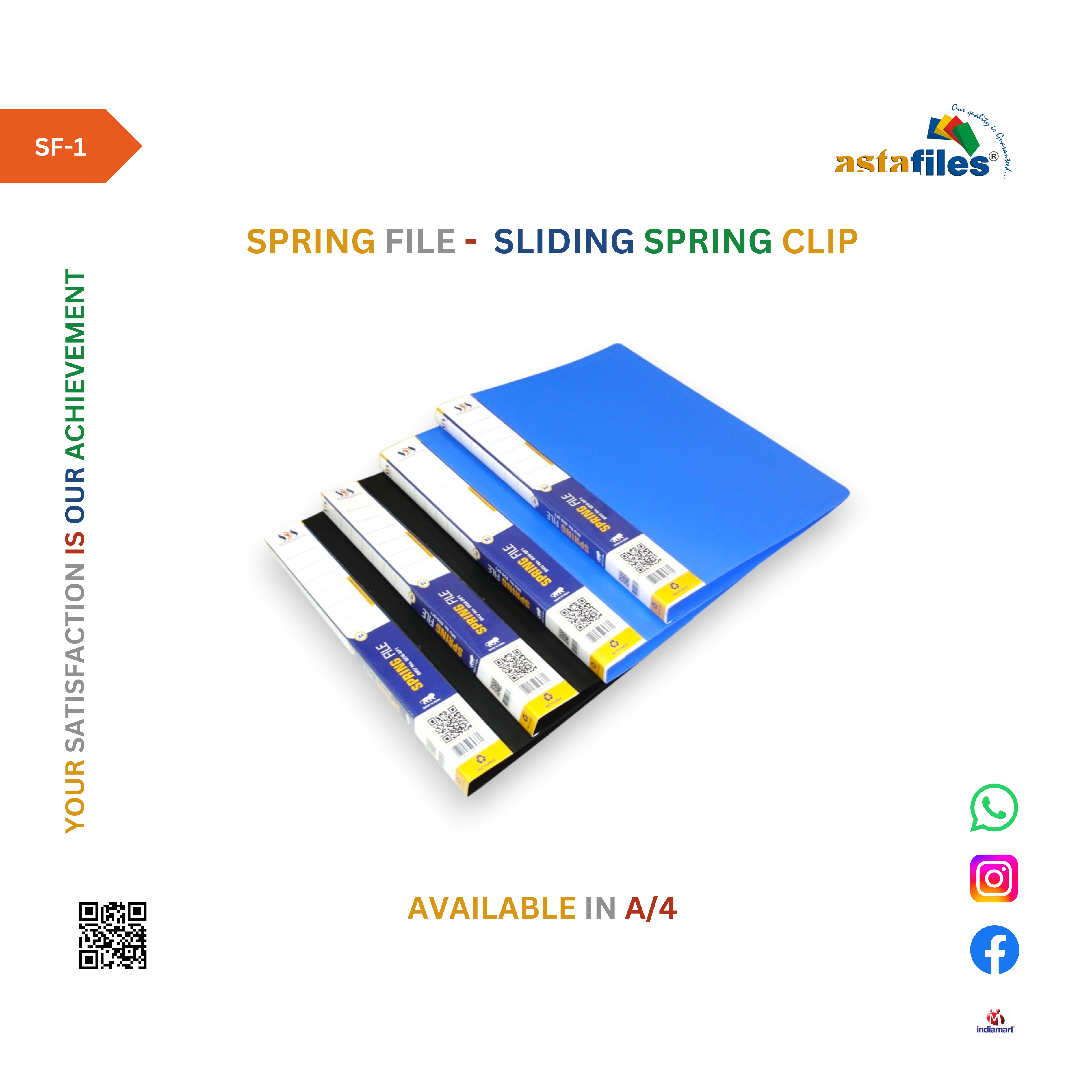 PP SPRING FILE - SLIDING SPRING CLIP (SDS-SF1)